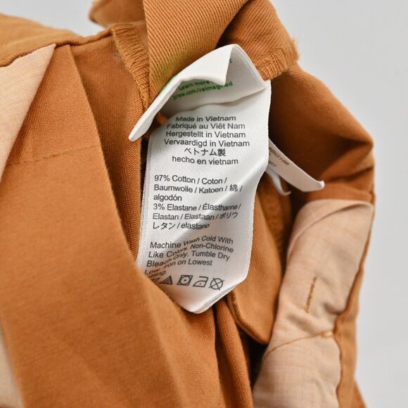 J CREW Pants Womens Size 4 Pleated Chino Straight Cropped Pant Burnt Caramel - Picture 9 of 12